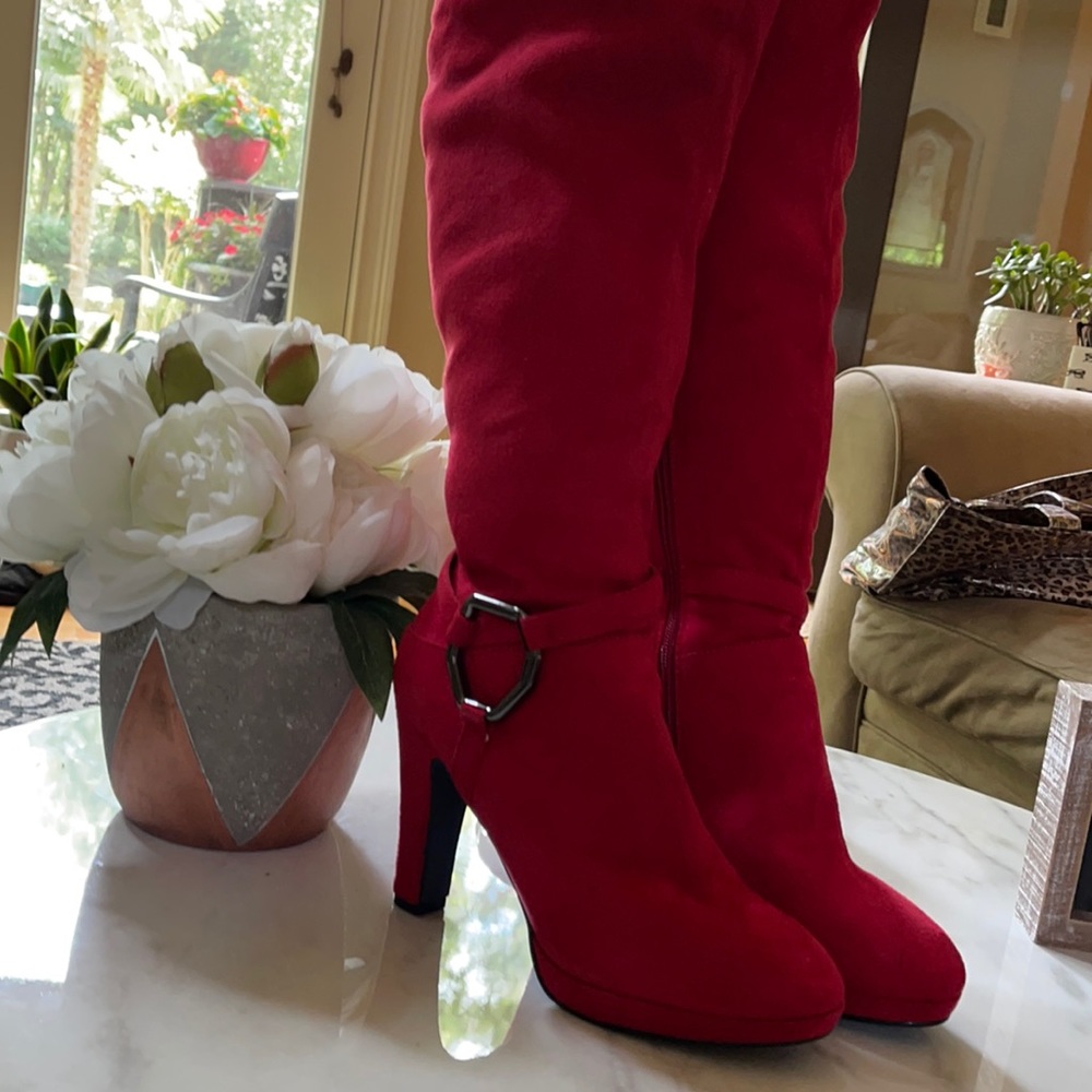 Coach and Four microfiber Ogden boots